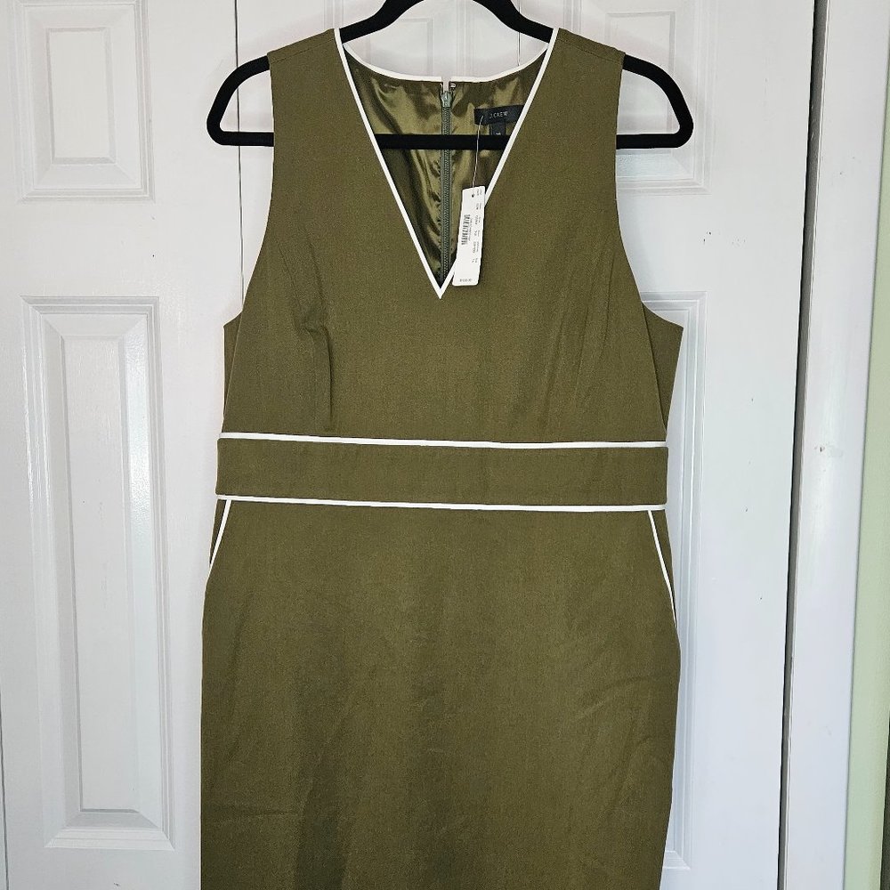 J. Crew Olive Green Sleeveless Dress